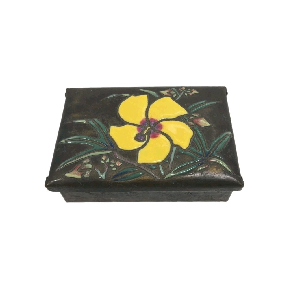 Fine Japanese Enameled Box with Handpainted Details - Signed, Pictured In Book